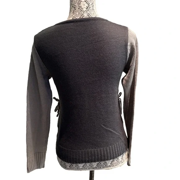 Nordstroms‎ Northeast X Southwest Pullover layered Grey Sweater S fairy core - Picture 5 of 14